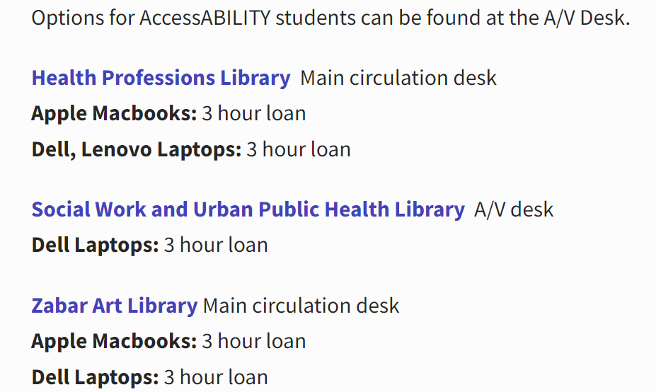 Images which shows loan policies for AccessABILITY students 